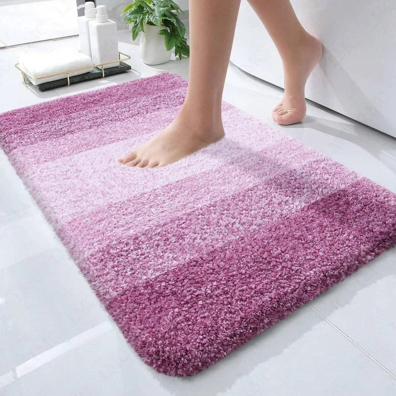 Bathroom Rugs Non-Slip Bath Rugs Dirty Resistant Plush Carpet Toilet Absorbent Bath Rugs Plush Carpet Wash Dry Shower Pad