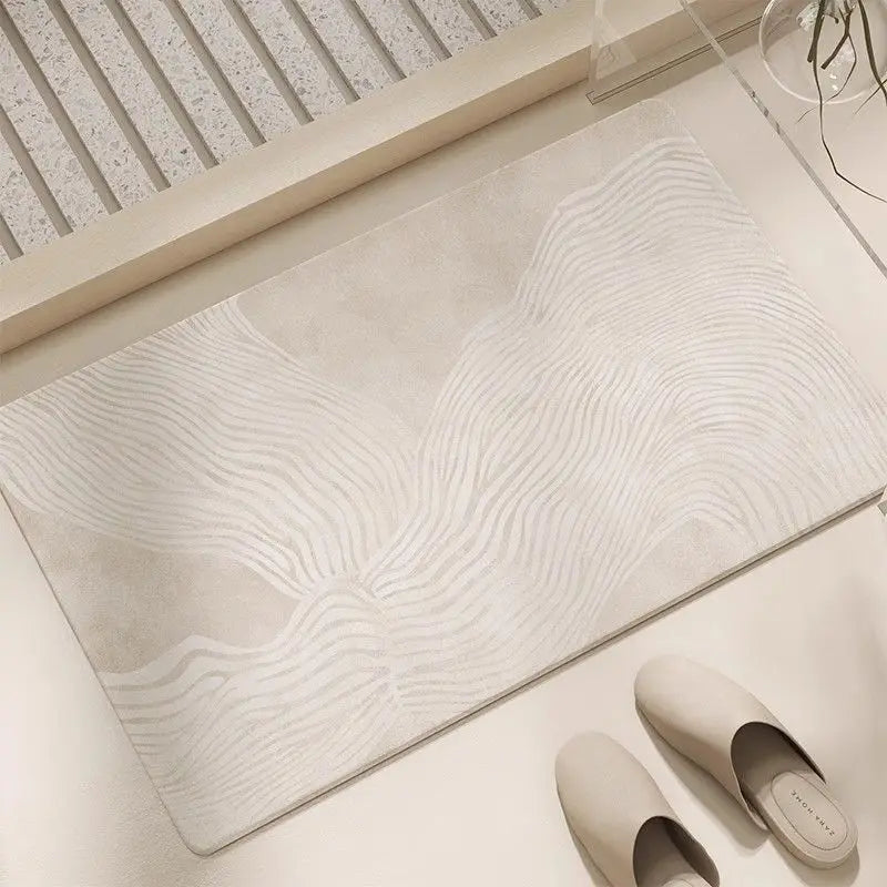 Bathroom floor mat, toilet soft diatom mud absorbent mat, toilet, toilet door non-slip foot mat