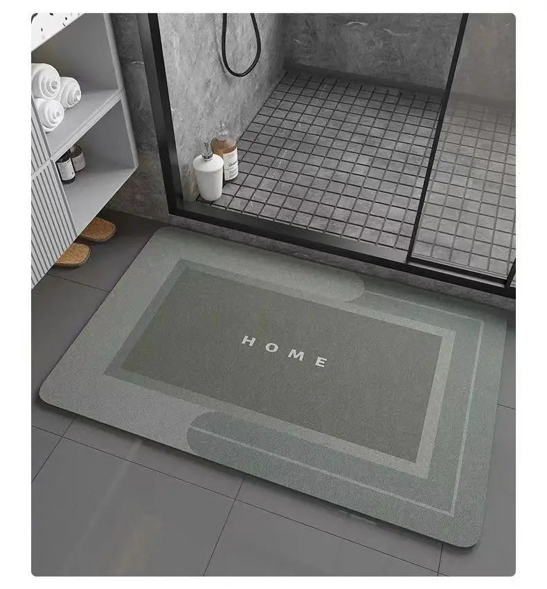 Bathroom Absorbent Floor Mat, Anti Slip Diatomaceous Mud Foot Mat, Quick Drying Toilet, Anti Fall Toilet Door Mat, Foot Mat