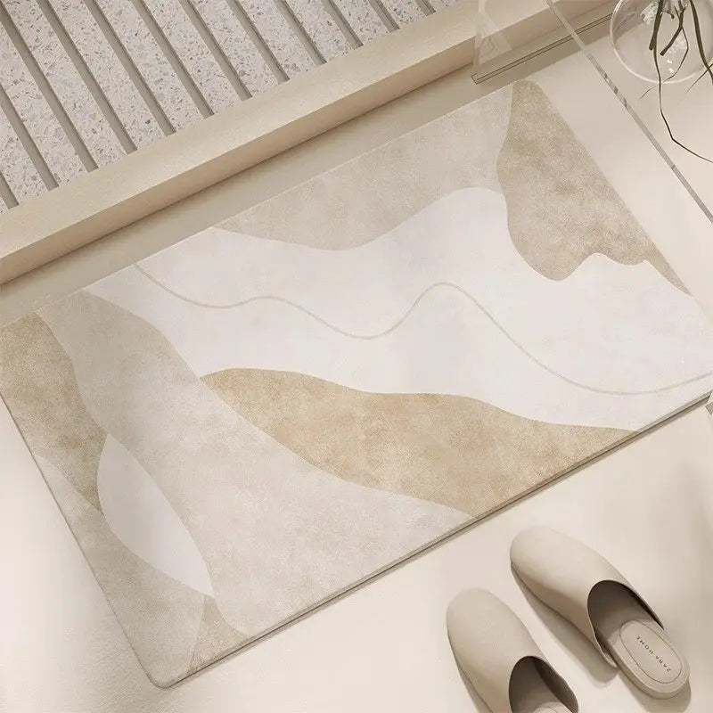 Bathroom floor mat, toilet soft diatom mud absorbent mat, toilet, toilet door non-slip foot mat