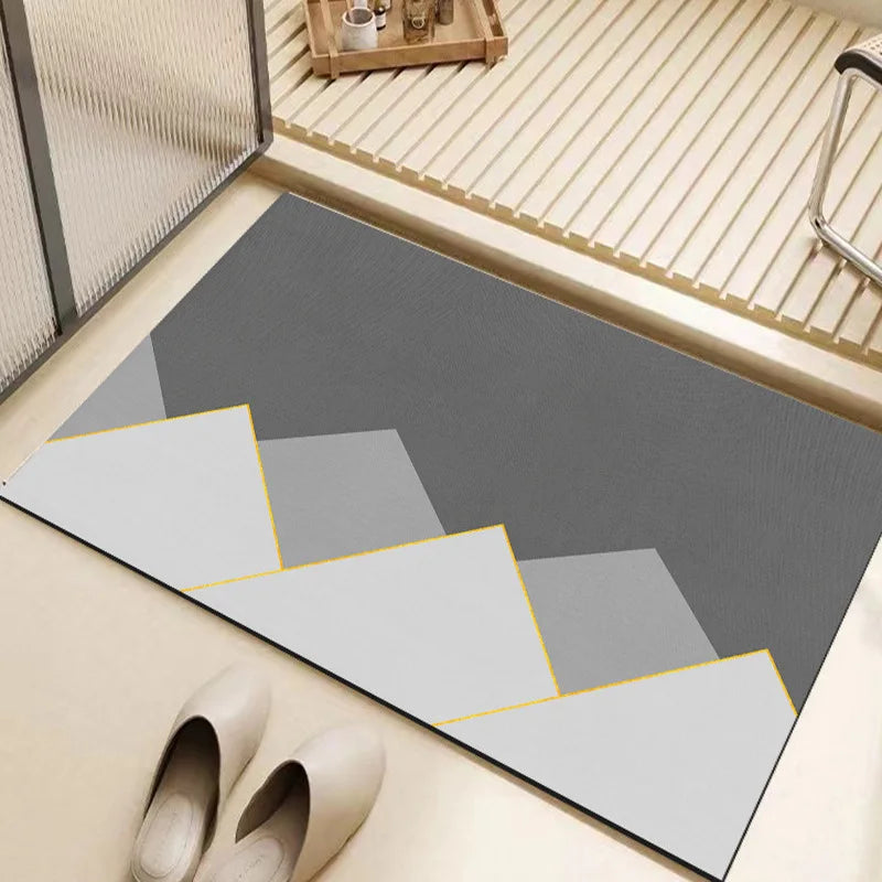 VIKAMA Silicofungus Tile Bath Floor Mat Water Absorbing Bathroom Toilet Entrance Anti-Slip Quick-Drying Mat Home Decoration