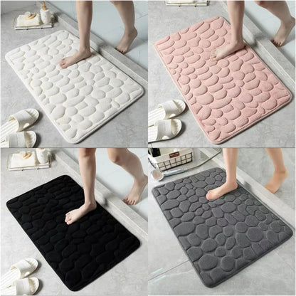 Bathroom Bath Mat An Ti Slip Quick Dry Absorbent Carpet in Wash Basin Bathtub Side Floor Rug Shower Room Doormat Memory Foam Pad