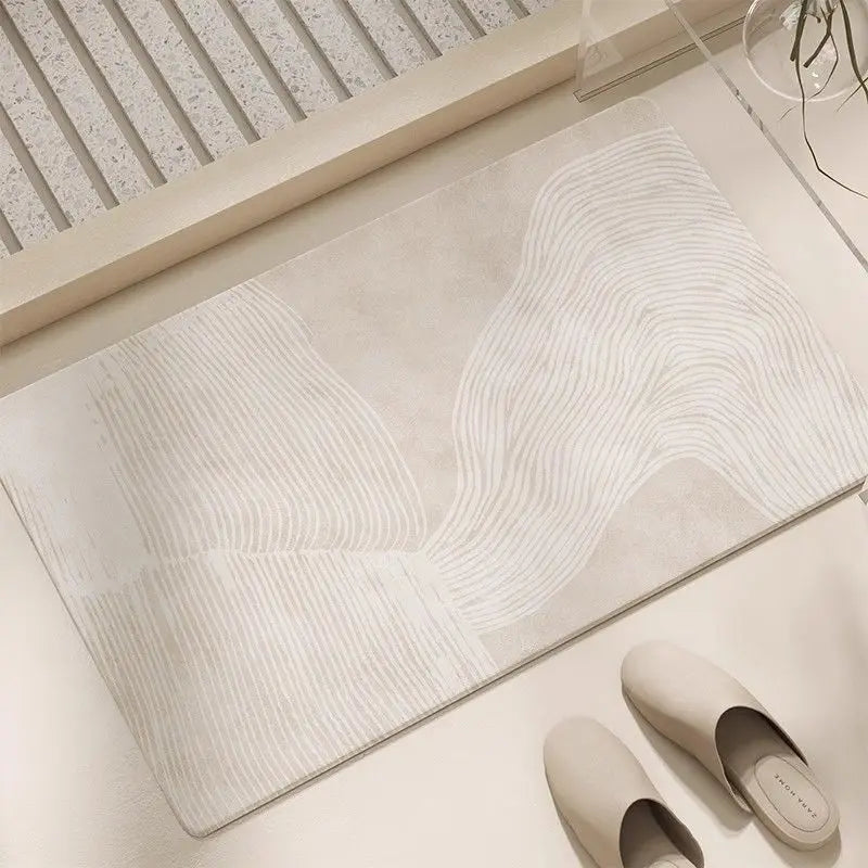 Bathroom floor mat, toilet soft diatom mud absorbent mat, toilet, toilet door non-slip foot mat