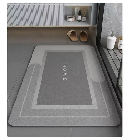 Bathroom Absorbent Floor Mat, Anti Slip Diatomaceous Mud Foot Mat, Quick Drying Toilet, Anti Fall Toilet Door Mat, Foot Mat