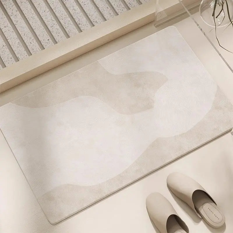 Bathroom floor mat, toilet soft diatom mud absorbent mat, toilet, toilet door non-slip foot mat