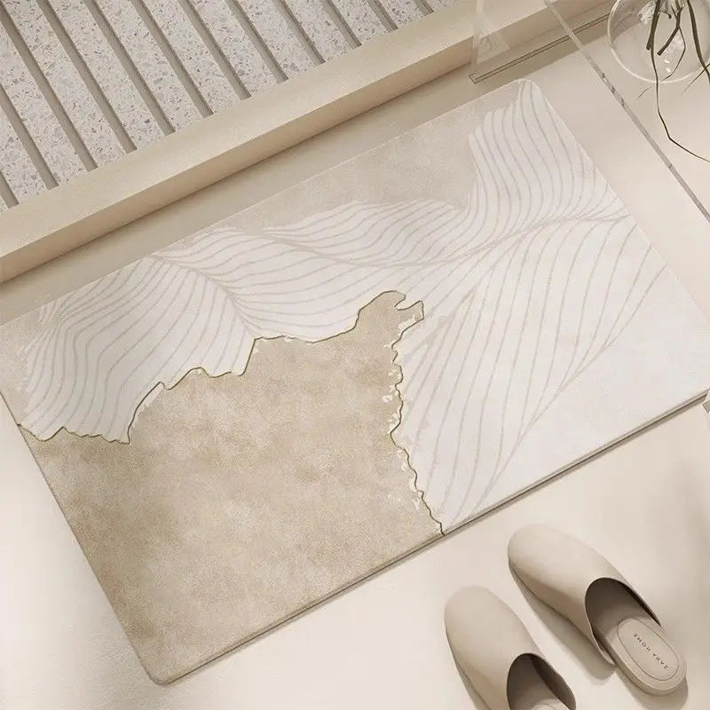 Bathroom floor mat, toilet soft diatom mud absorbent mat, toilet, toilet door non-slip foot mat