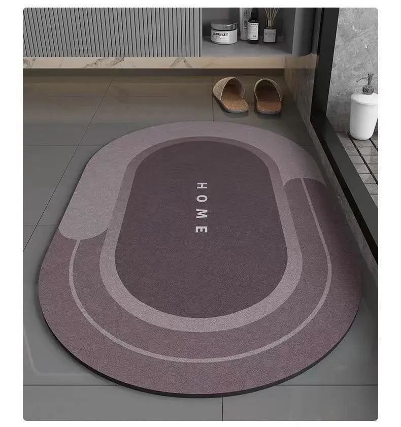 Bathroom Absorbent Floor Mat, Anti Slip Diatomaceous Mud Foot Mat, Quick Drying Toilet, Anti Fall Toilet Door Mat, Foot Mat