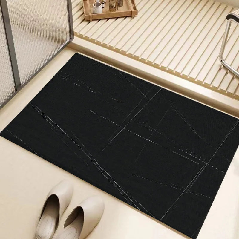 VIKAMA Silicofungus Tile Bath Floor Mat Water Absorbing Bathroom Toilet Entrance Anti-Slip Quick-Drying Mat Home Decoration